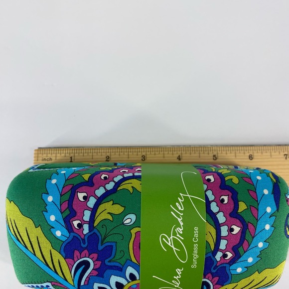 NEW Vera Bradley Optical Case Glasses Hard Emerald Paisley Floral Green - Picture 8 of 9